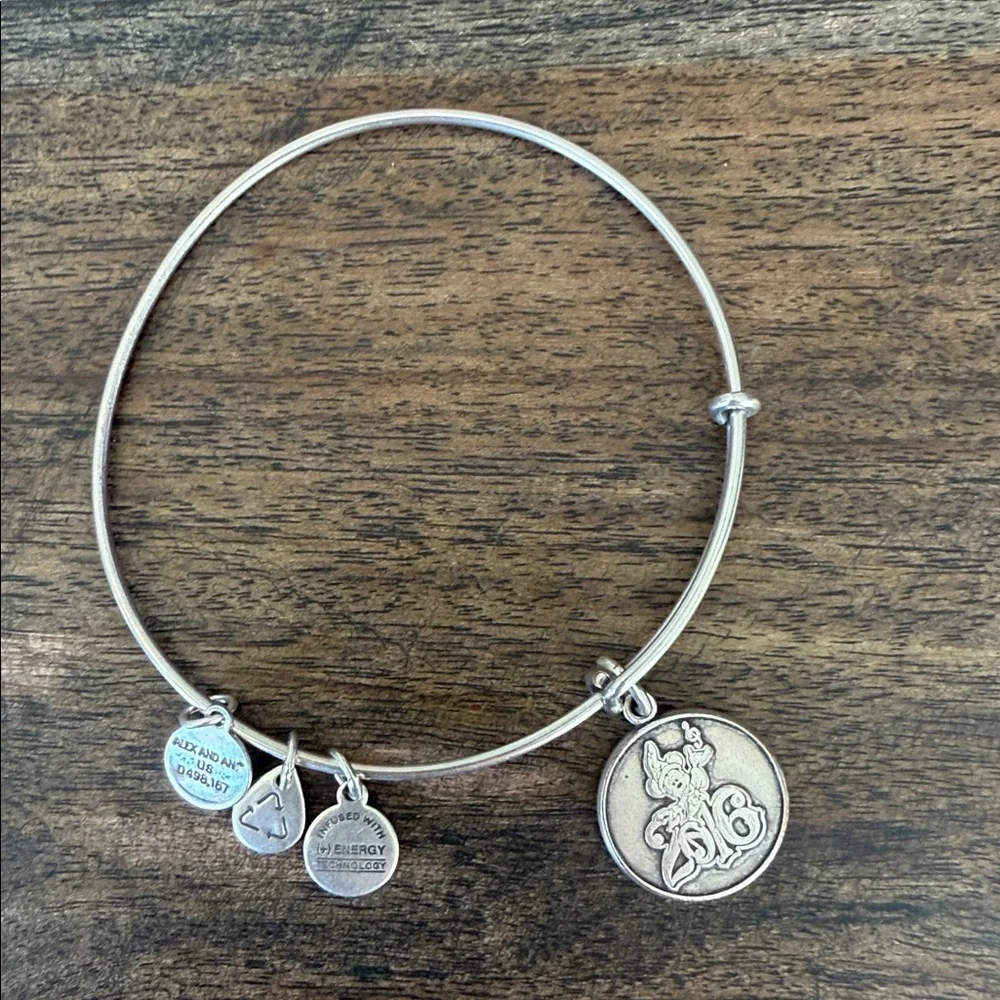 Disney Alex and Ani 2016 Sorcerer Mickey Silver Bangle Bracelet